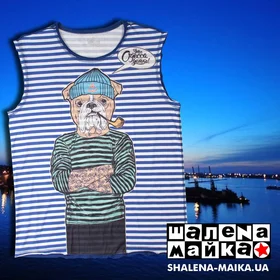 Прикольные футболки: Тельняшка Майка Мужская Собака